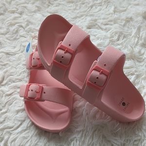 Pink Double Strap Sandals